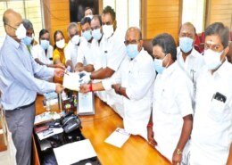 AIADMK MLAs miffed with Coimbatore collector for receiving petition while remaining seated.